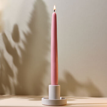 Soft Pastel Beeswax And Soy Thick Taper Candles, 4 of 9