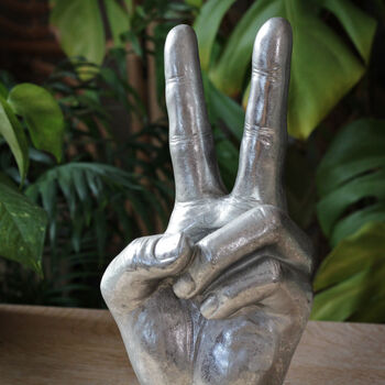 Silver Peace Sign Vase, 4 of 4