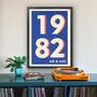 1982 Personalised Year Typography Print, thumbnail 8 of 11