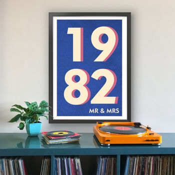 1982 Personalised Year Typography Print, 8 of 11