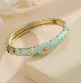 Cloisonné Floral Bangle, 2 of 6