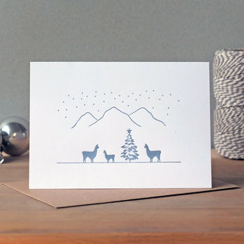 Llama Christmas Letterpress Cards, 3 of 4