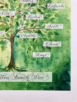 Glorious Green Personalised Family Tree With Up To 22 Names, 3 of 8