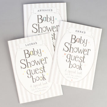 Personalised Baby Shower Soft Cover Guest Book, 8 of 8