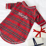 Personalised Tartan Christmas Dog Pyjamas, thumbnail 6 of 12