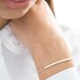 Curved Skinny Bar Personalised Message Bracelet, thumbnail 5 of 10