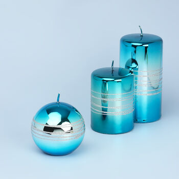 Sea Blue Candles By G Decor, 2 of 6
