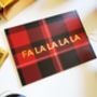 Luxury Tartan Gold Foil 'Fa La La La La' Card, thumbnail 2 of 2