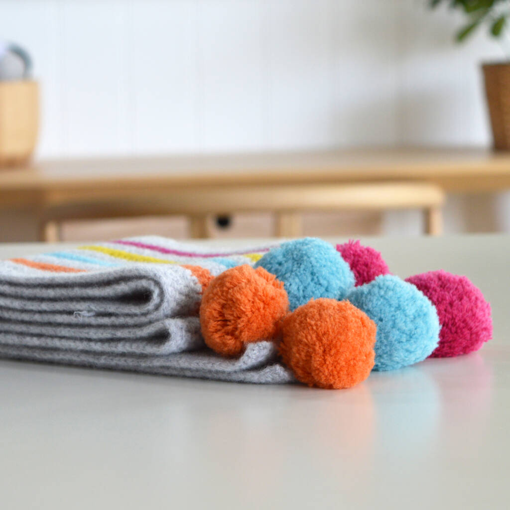 Pom Pom Scarf Crochet Kit, 1 of 6
