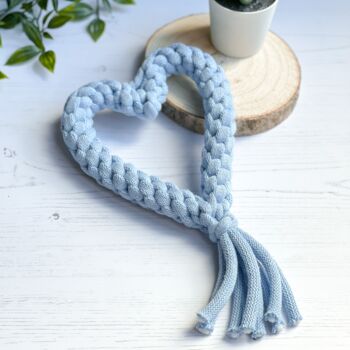 Lilac Heart Rope Dog Toy, 7 of 7
