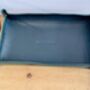 Personalised Rectangle Racing Green Leather Desk Tray, thumbnail 6 of 12