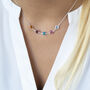 Family Birthstone Link Necklace, thumbnail 3 of 12