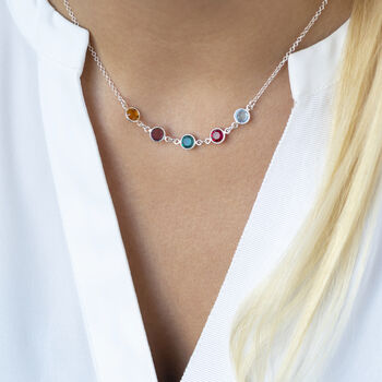 Family Birthstone Link Necklace, 3 of 12