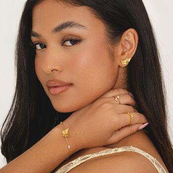 Butterfly Bracelet 18k Gold Plated, 5 of 9