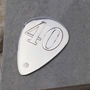 Personalised Silver 40th Birthday Plectrum, thumbnail 2 of 8