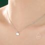 Tiny Baby Elephant Pendant Necklace In Sterling Silver, thumbnail 2 of 12