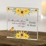 Personalised Mum Floral Acrylic Block Keepsake Gift, thumbnail 1 of 2