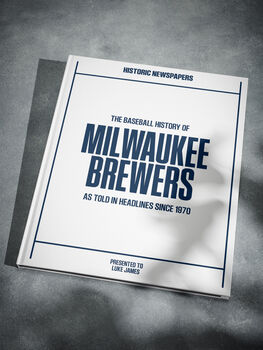 Milwaukee Brewers Personalised Gift Baseball Newspaper History Book, 10 of 10