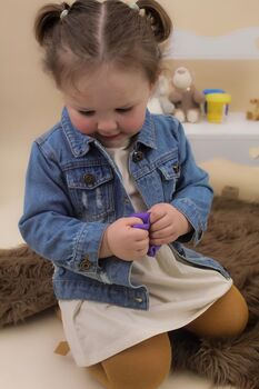 Personalised Embroidered Floral Name Denim Jacket, 3 of 7