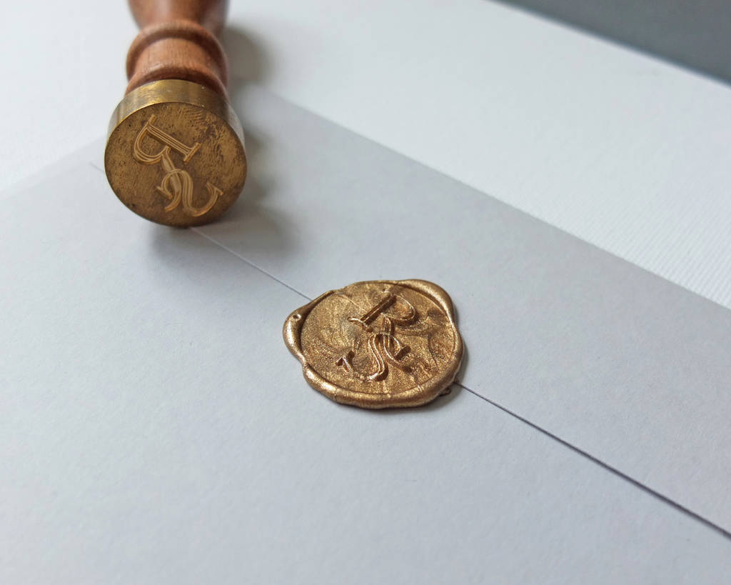 Letterpress Wax Seal Save The Date By Wolf & Ink | notonthehighstreet.com