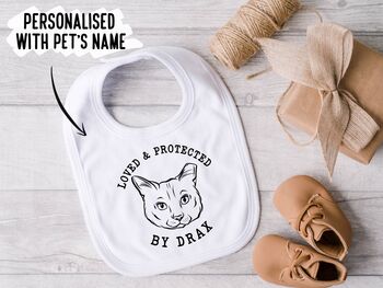 Personalised Pet Portrait Baby Bib, 3 of 3