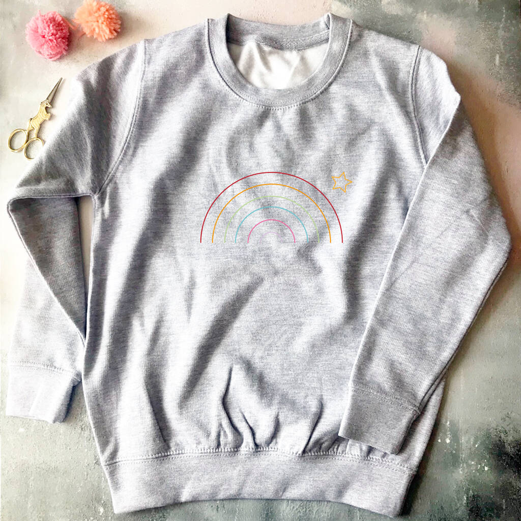 Custom diy embroidery rainbow sweatshirt by crafteratti Custom diy embroidery rainbow sweatshirt by crafteratti