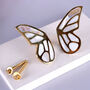 G Decor Set Of Two Handcrafted Brass And Mother Of Pearl Butterfly Wing Handles, thumbnail 2 of 4