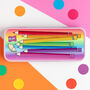 Rainbow Pencils Pink Tin Pencil Case, thumbnail 1 of 2