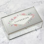 Personalised Name Floral Mirrored Jewellery Box, thumbnail 3 of 6