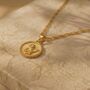Cherub Disc Necklace 18k Gold Plated, thumbnail 1 of 4