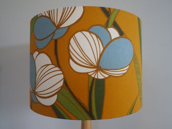 Mustard Bold Floral Handmade Lampshade, 4 of 7