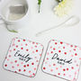 Personalised Dotty Coasters Pair, thumbnail 2 of 8