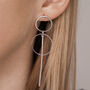 Double Hoop Pendant Drop Earrings, thumbnail 1 of 6