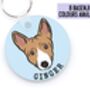 Basenji Portrait Keyring, thumbnail 1 of 6