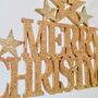 Gold Hand Painted Merry Christmas Sign, thumbnail 4 of 8