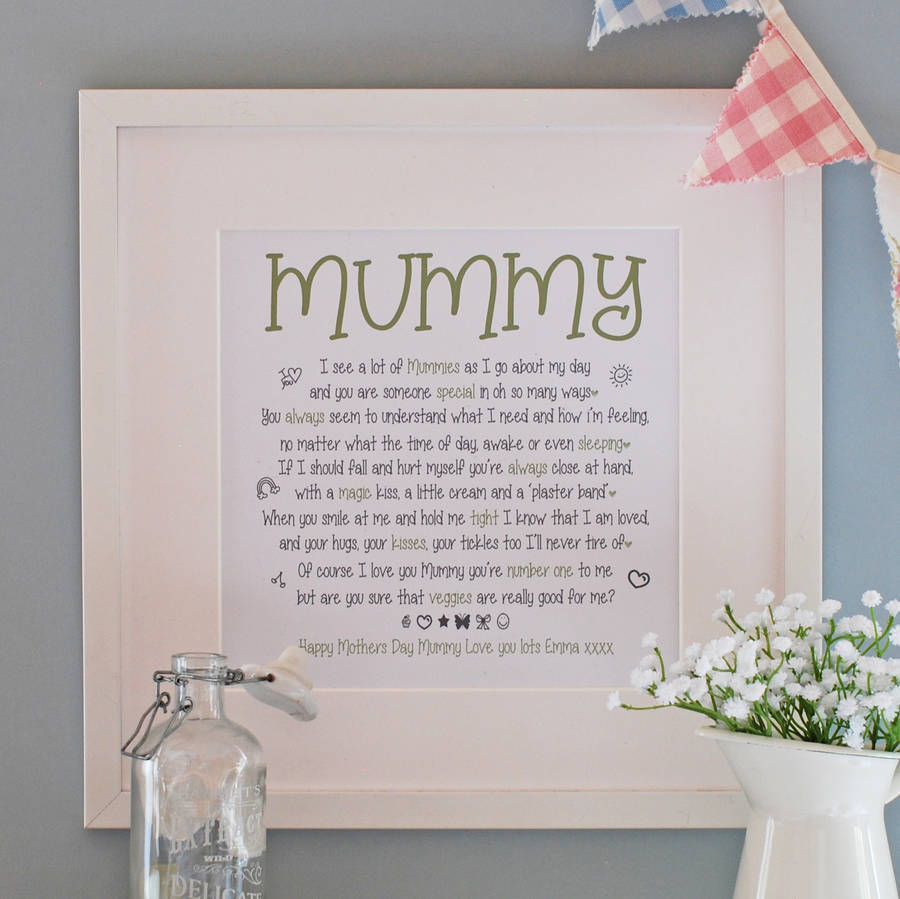 Mummy Poem Print By Dotty Dora Designs | notonthehighstreet.com
