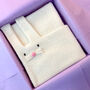 Cashmere 'Bunny' Baby Blanket With Personalised Name, thumbnail 1 of 12