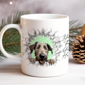 Personalised Christmas Irish Wolfhound Break Through, 8 of 10