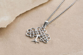 Sterling Silver Wire Tree Necklace, 2 of 3