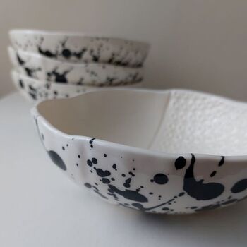 Textured Ceramic Dining Bowl Handmade, 9 of 9