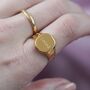 ‘Loved’ Engraved Signet Ring, thumbnail 2 of 7