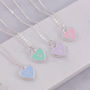Mini Enamel Heart And Star Initial Necklace, thumbnail 2 of 12