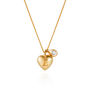Heart Initial And Diamond Necklace Gold, thumbnail 1 of 6
