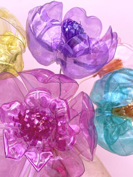 Pastel Recycled Plastic Bottle Flower Eco Bouquet, 2 of 5