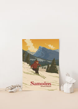 Samoens Ski Resort France Travel Poster Art Print, 2 of 8