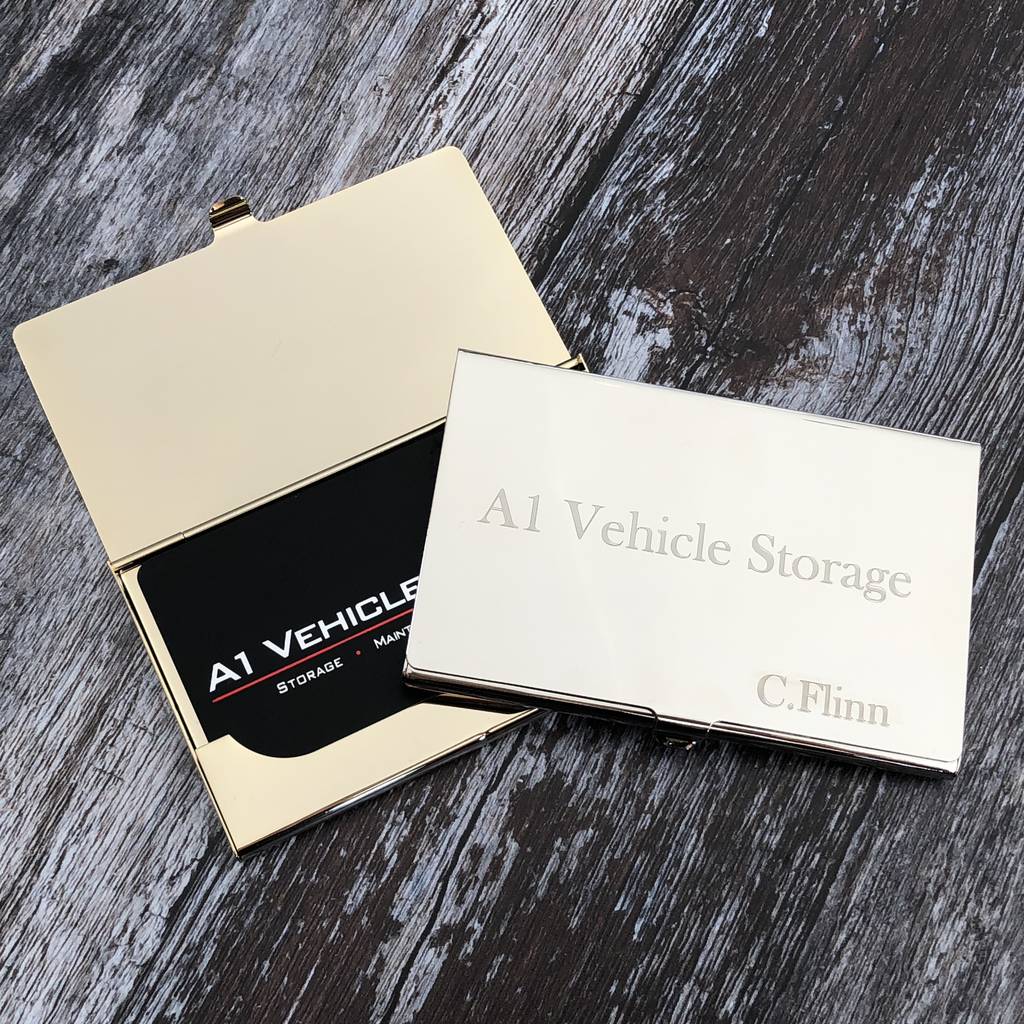 Personalised Engraved Business Card Holder, 1 of 8