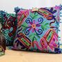 Hand Embroidered Elephant Cushion Cover, thumbnail 6 of 12