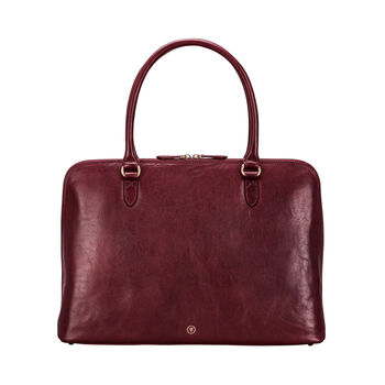 Women's Premium Leather Laptop Handbag 'Fiorella', 4 of 12