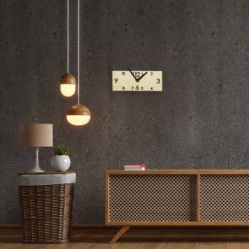 Scandi Design Minimalistic Natural Eco Wall Clock, 9 of 10
