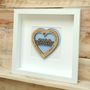 Personalised New Baby Girl Pink Oak Heart, thumbnail 2 of 3